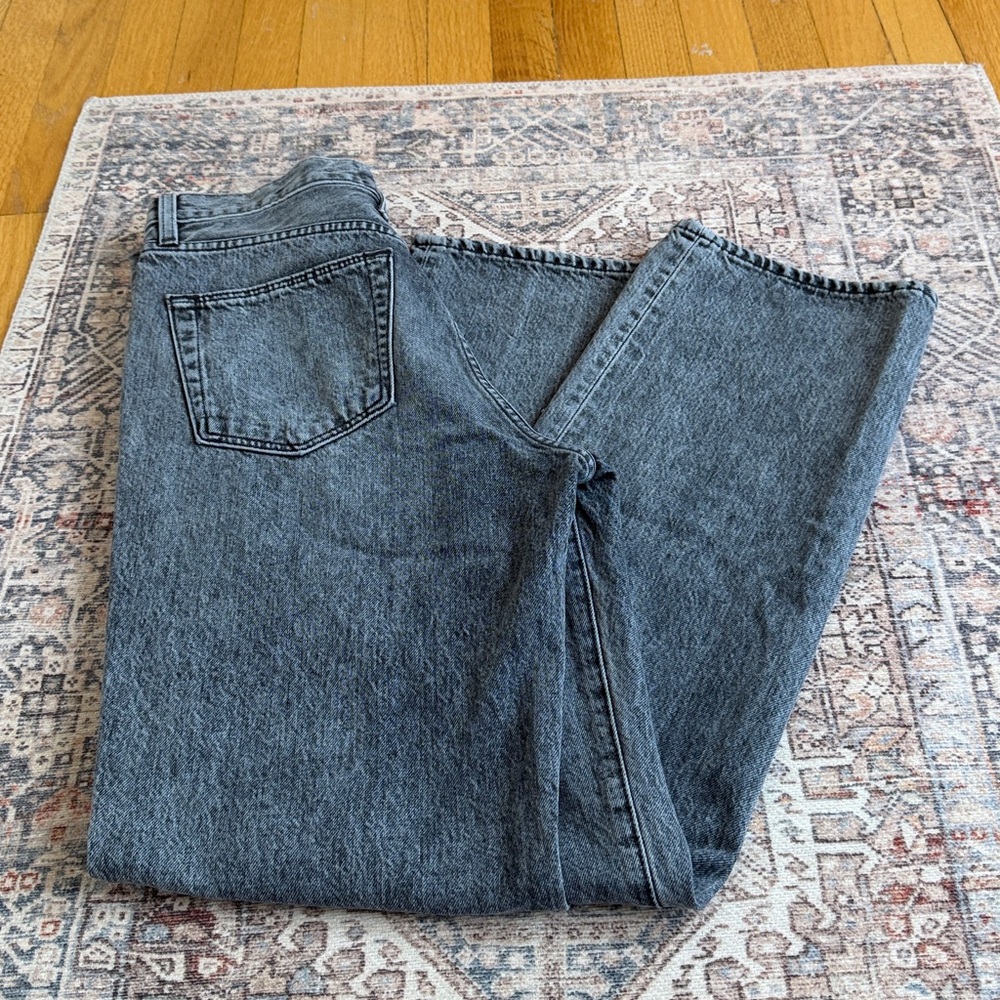 SLVRLAKE London Straight Leg Jeans After Hours Wash Black Gray Denim Size 29 - Picture 8 of 8